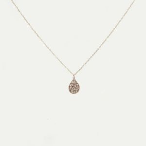 Noguchi bijoux white gold drop diamonds necklace